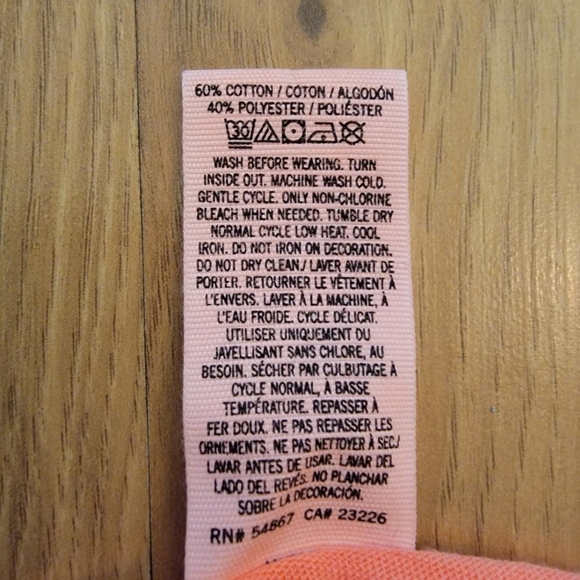 Victoria's Secret PINK Coral V-Neck Shirt - Picture 3 of 4